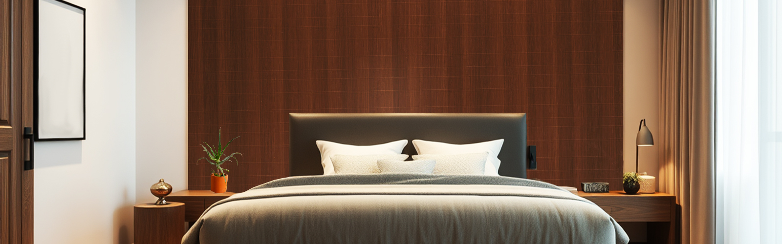 brown laminate bedroom design