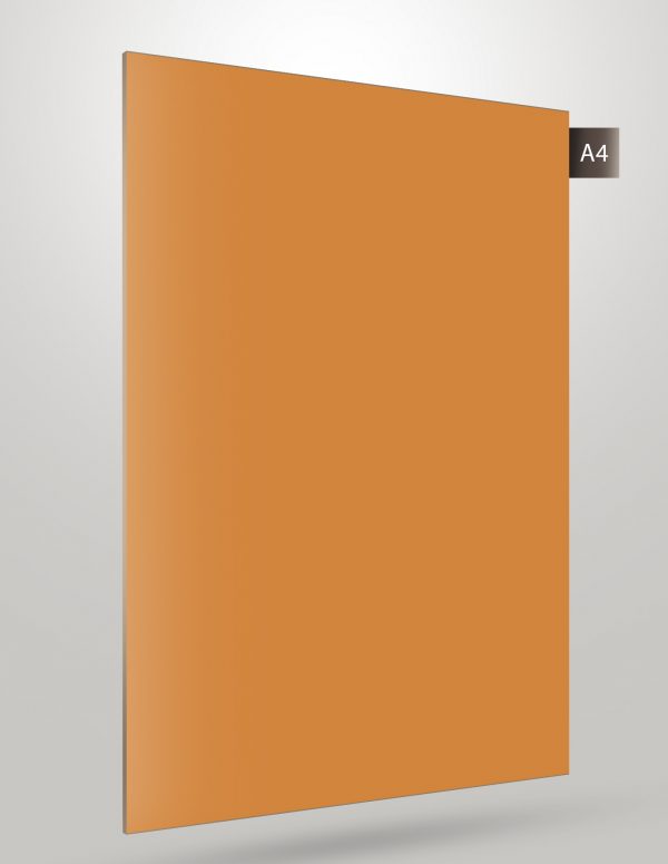 Orange crystal laminate