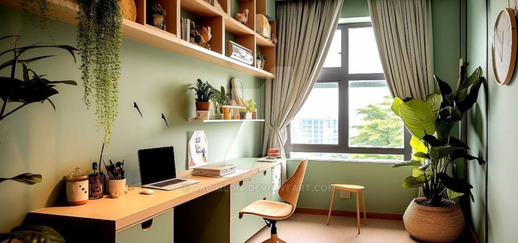 Nature-Inspired Study Room
