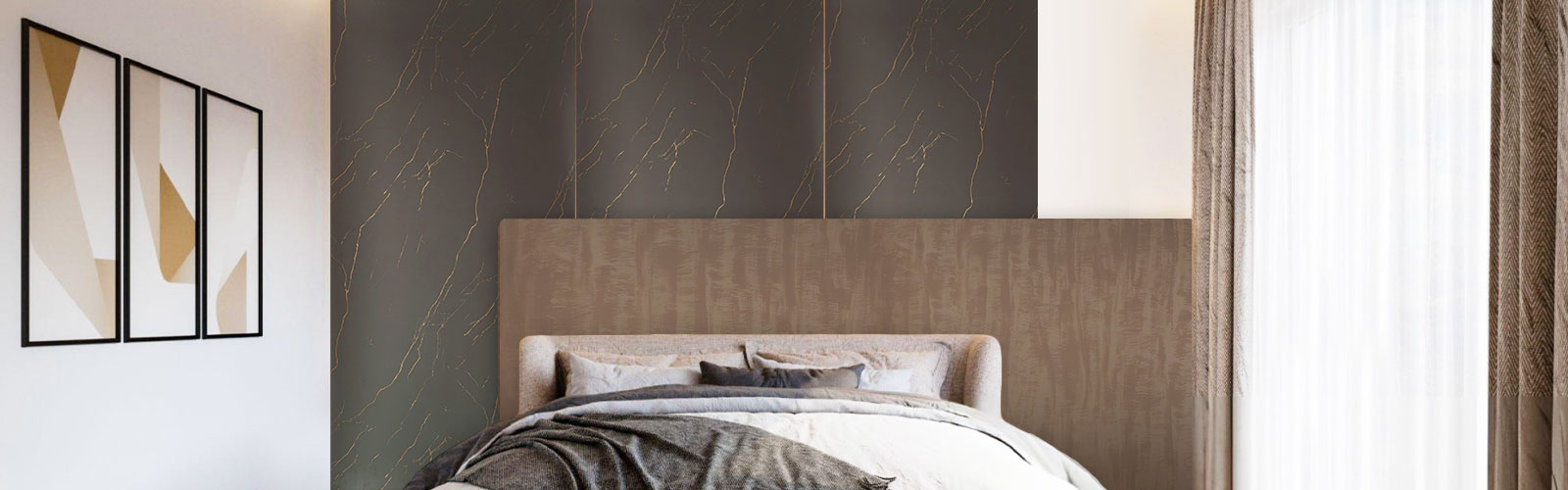 black and white laminate color combination for bedroom design