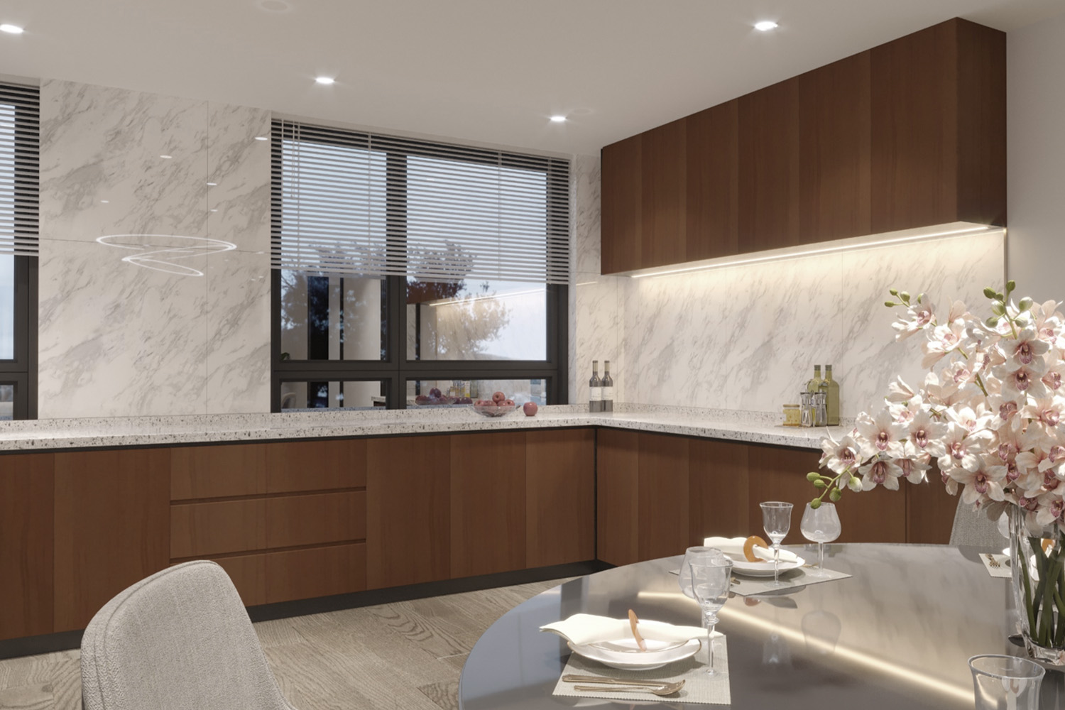 dark brown kitchen design