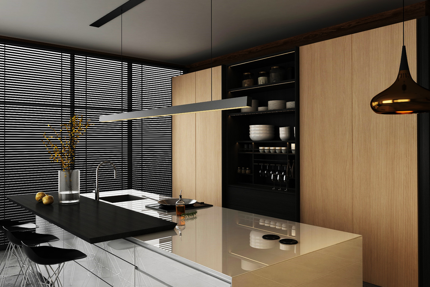 brown kitchen design