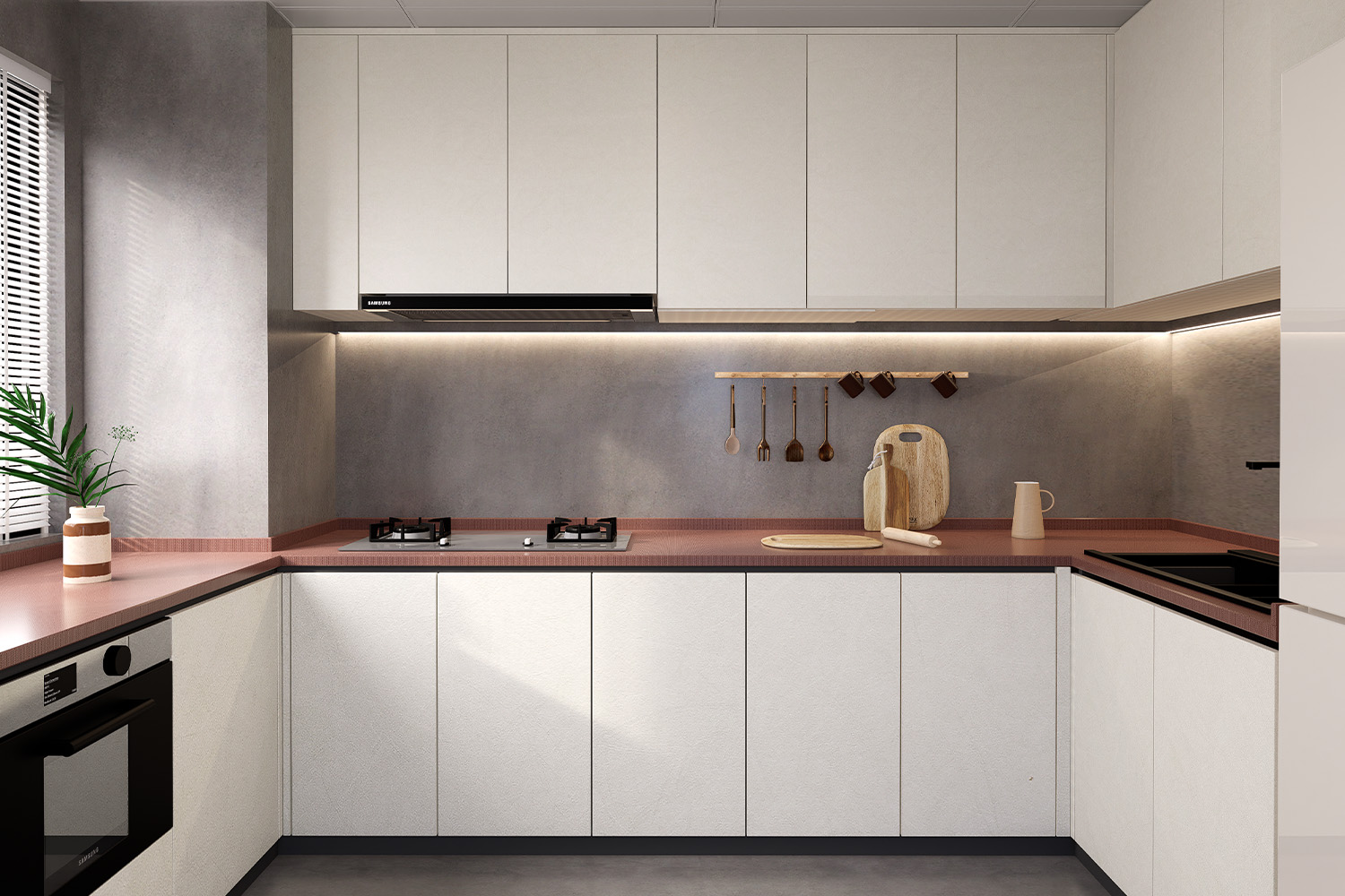 premium white kitchen design