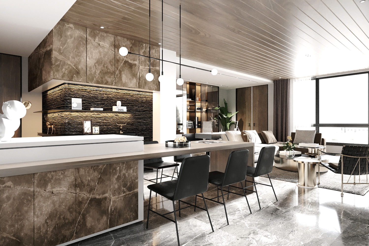 textured kitchen design