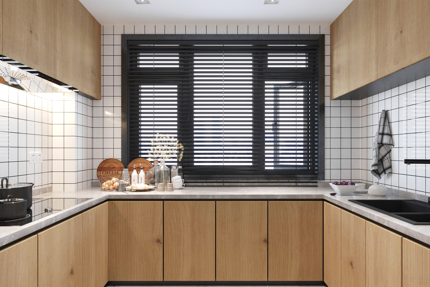 wooden laminate kitchen design