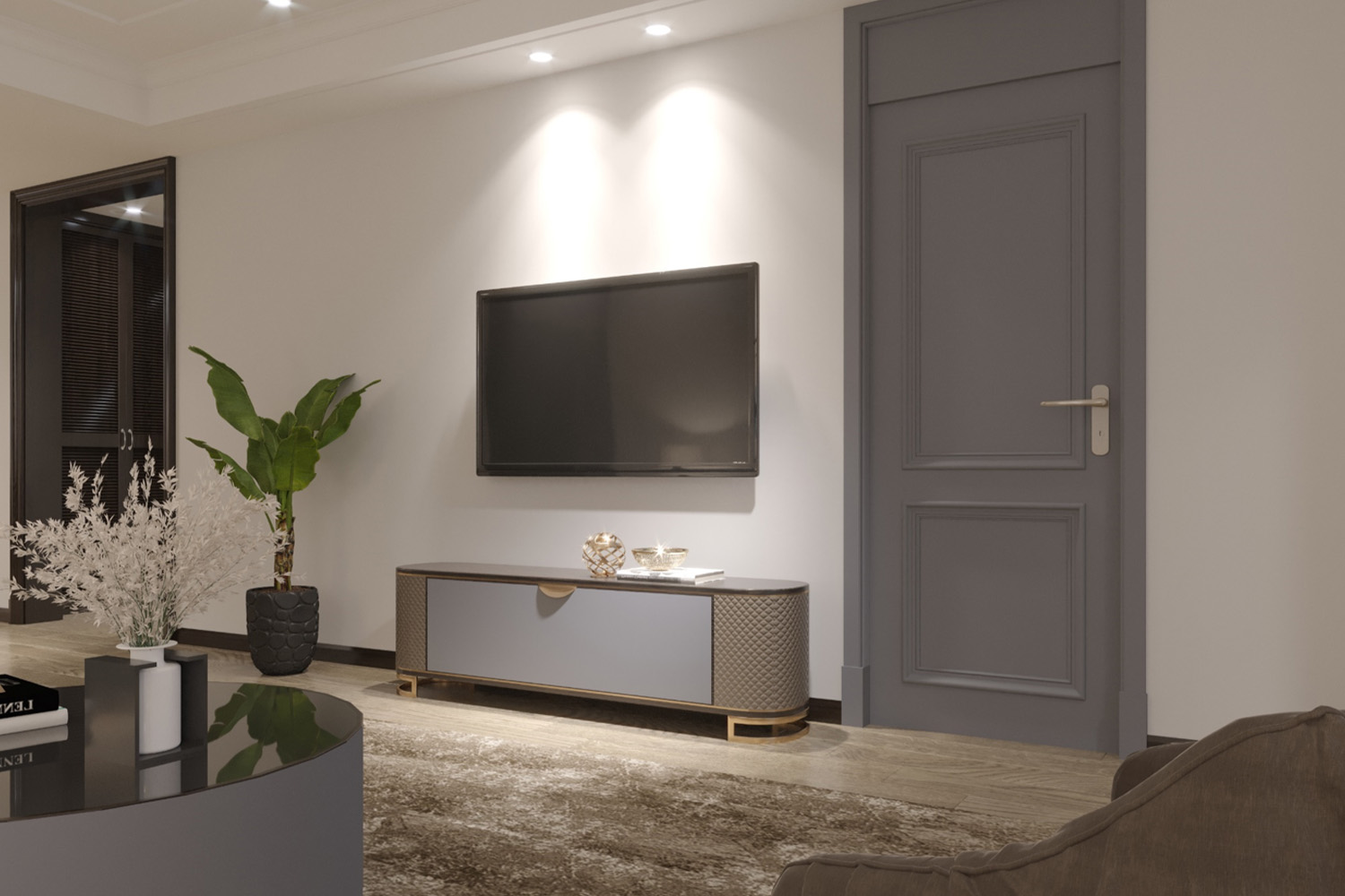 grey laminate door design