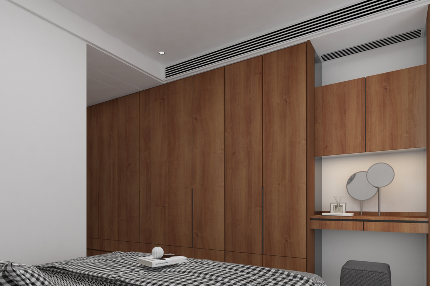 textured wood laminate wardrobe design