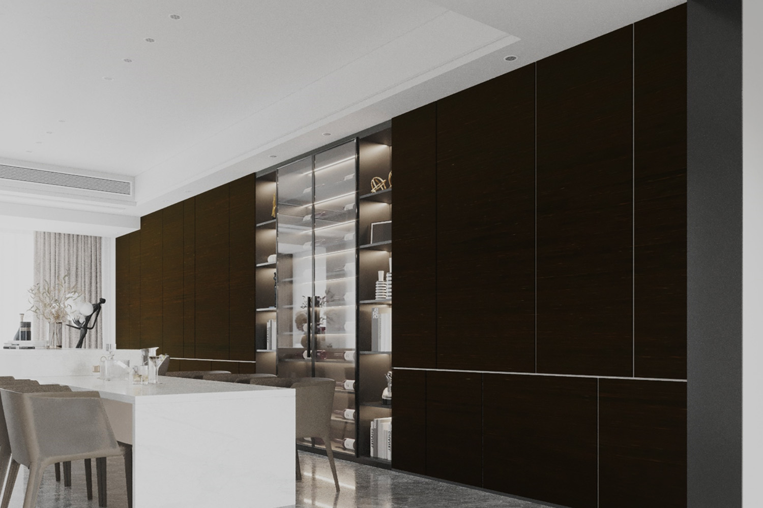 matt black laminate wardrobe design