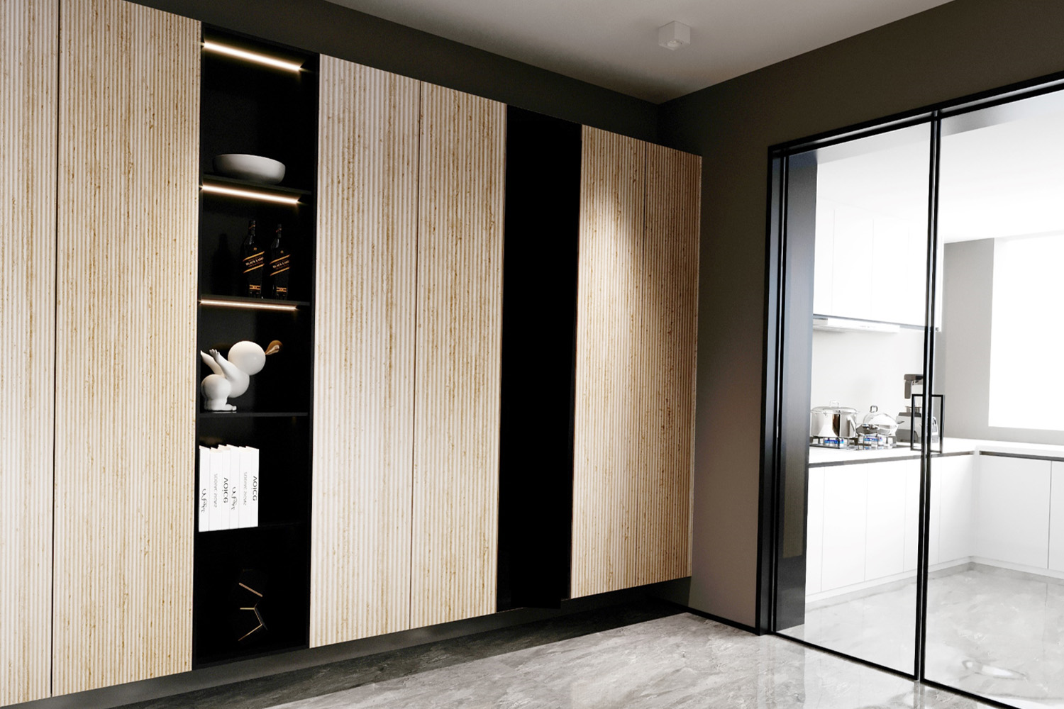 textured laminate wardrobe design
