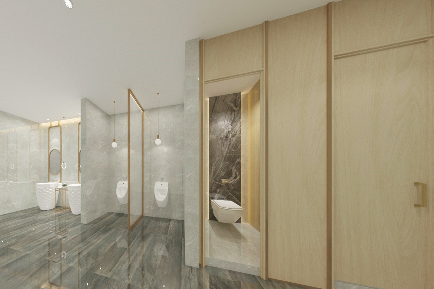 glossy white laminate bathroom design