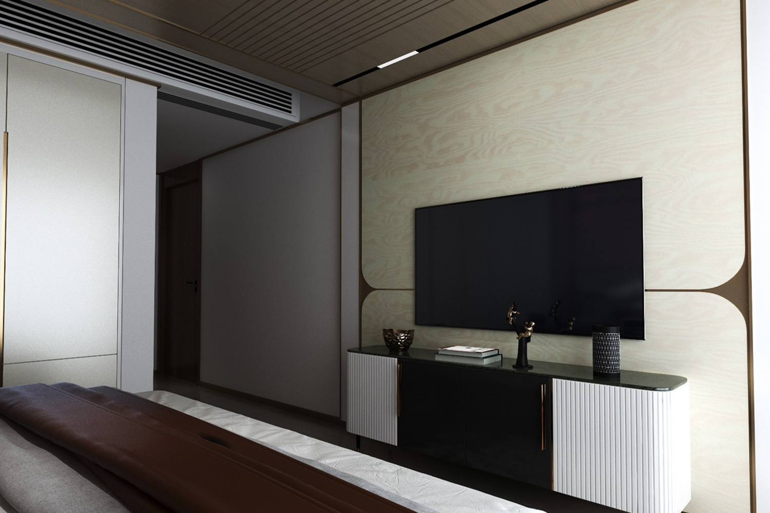 luxury laminate tv unit design