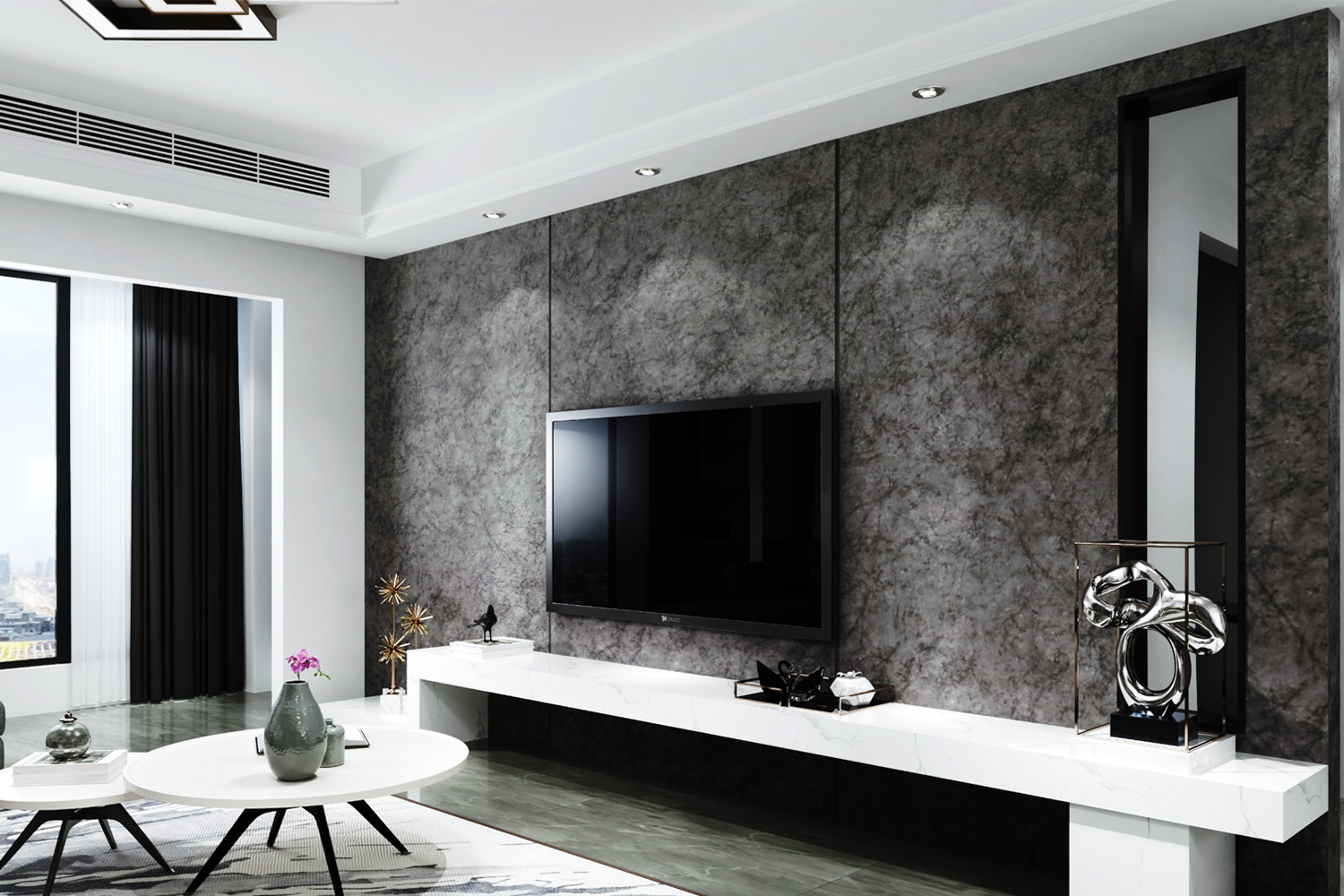 textured laminate tv unit design