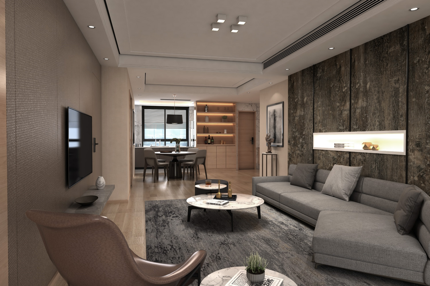 premium laminate living room wall design