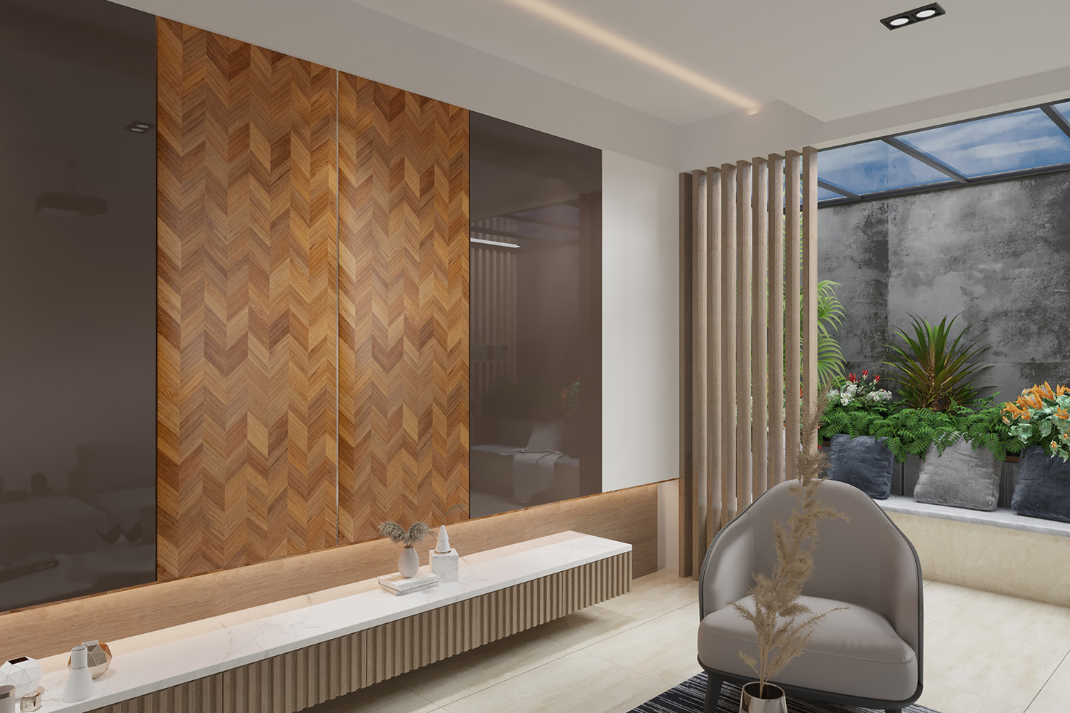 wood laminate living room wall design