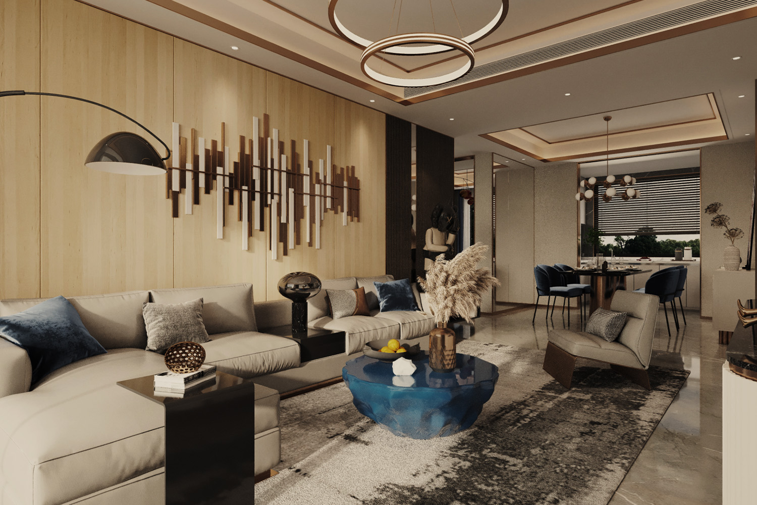 luxury laminate drawing room design