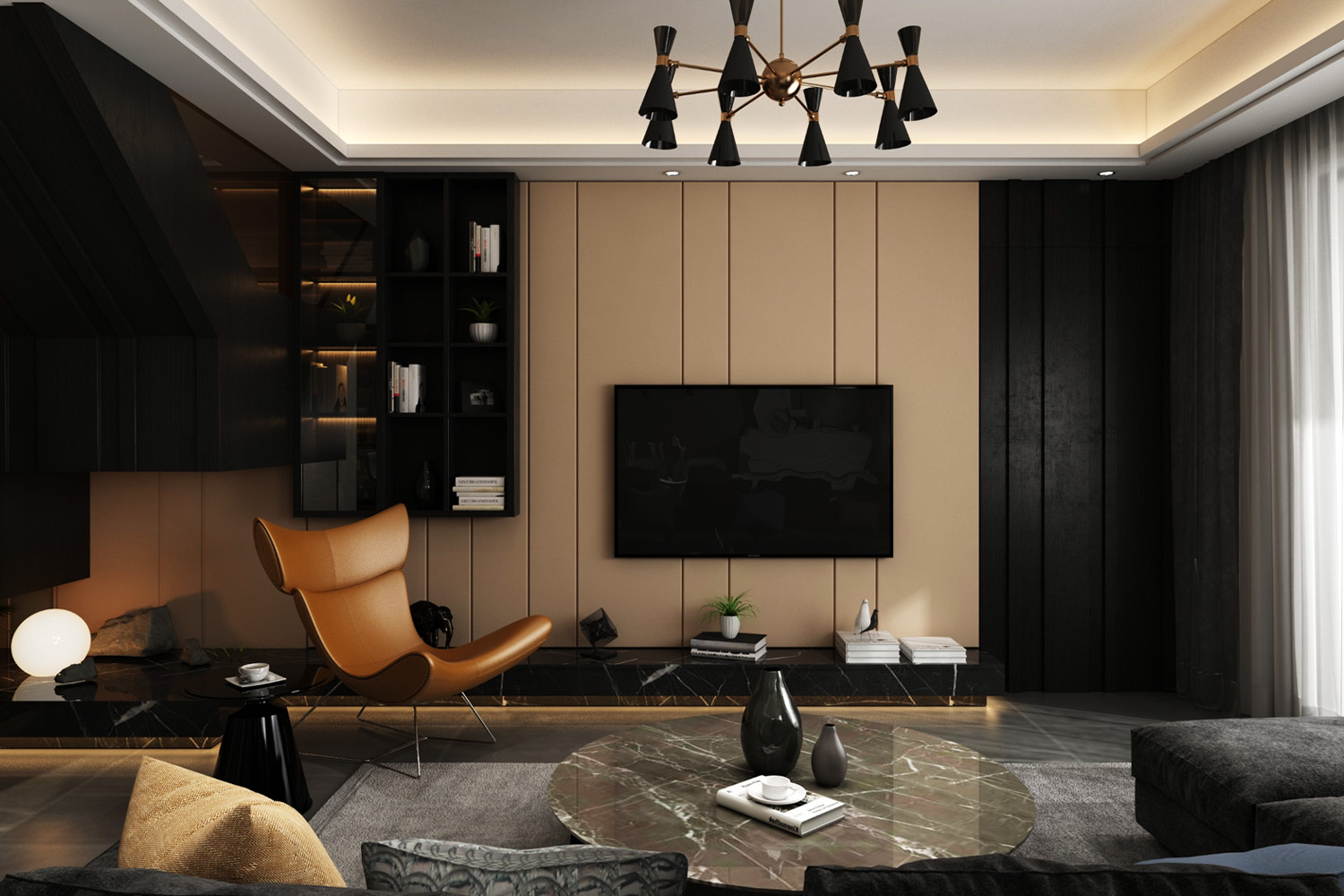 luxury laminate drawing room design