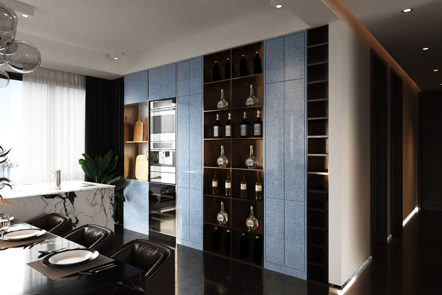 Brown laminates for shelf design