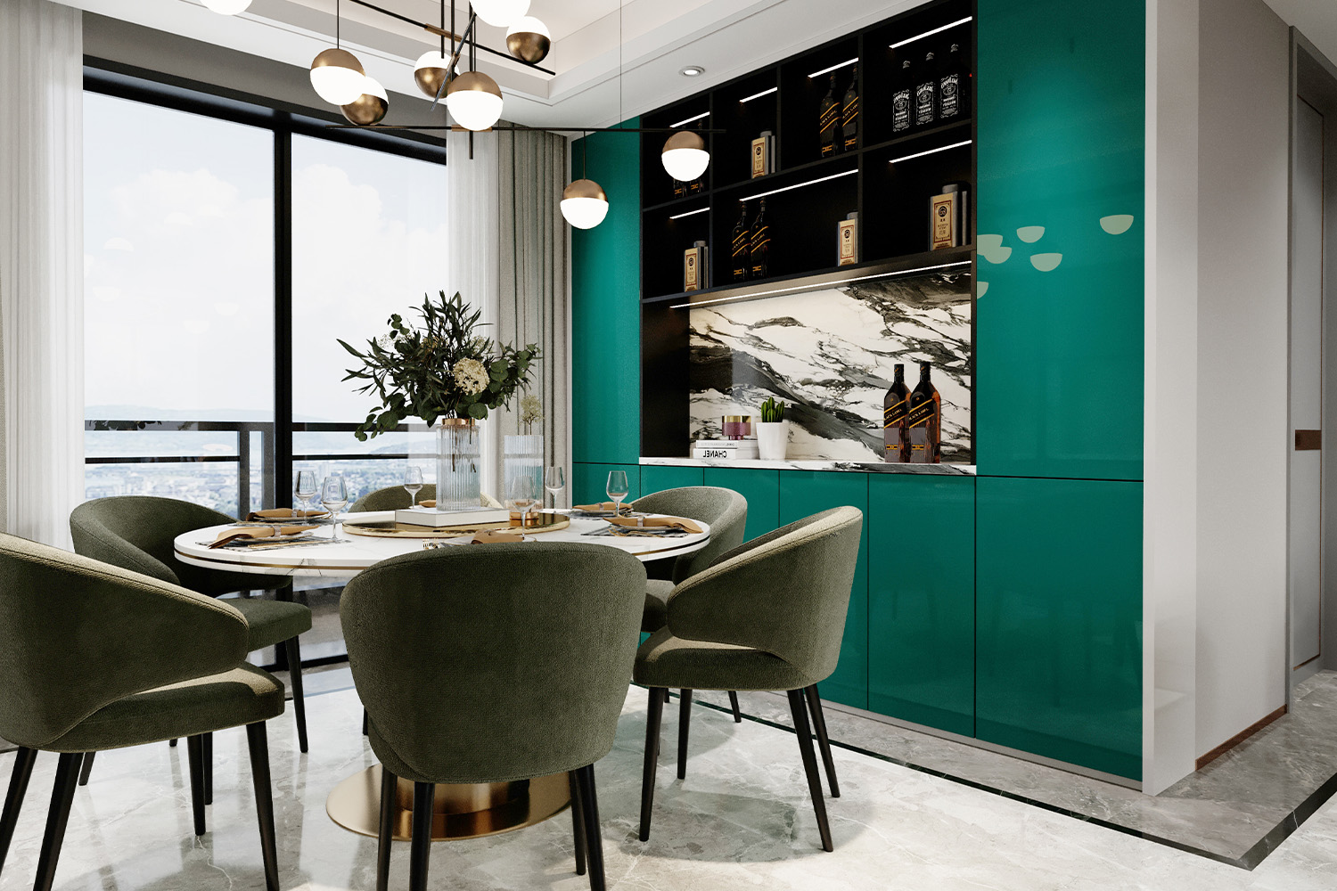 Green laminates for shelf design