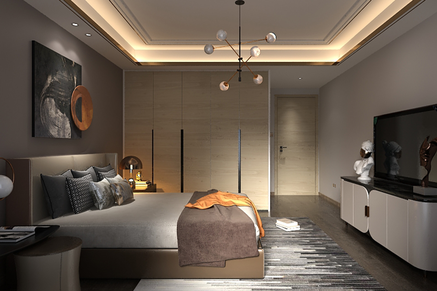 matt laminate color combination for bedroom design