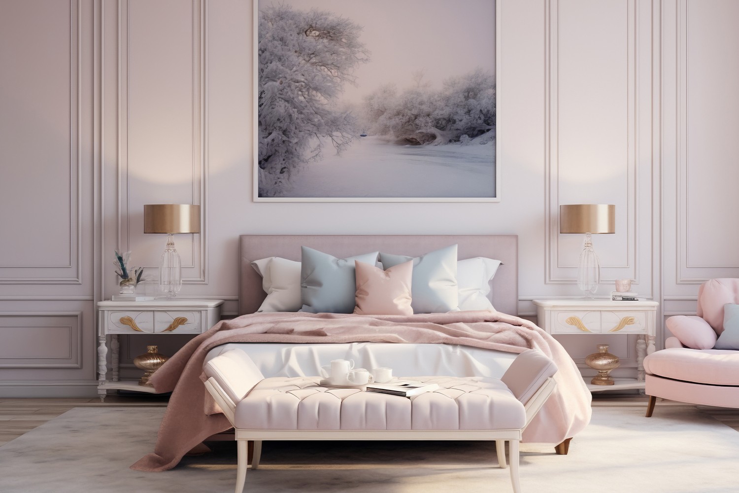 Wood laminates for girl room design