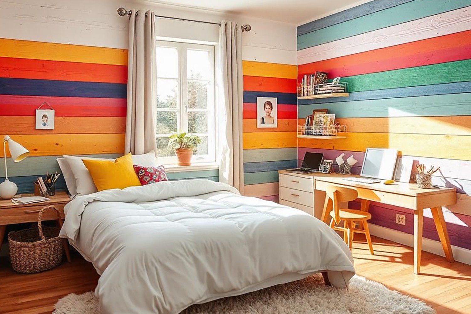 Wood laminates for girl room design