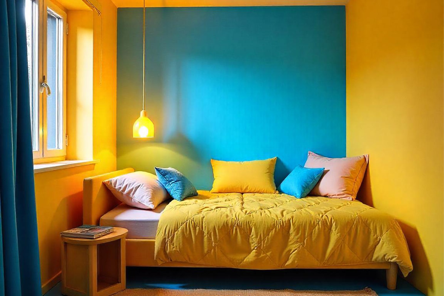 Yellow laminates for kids bedroom design