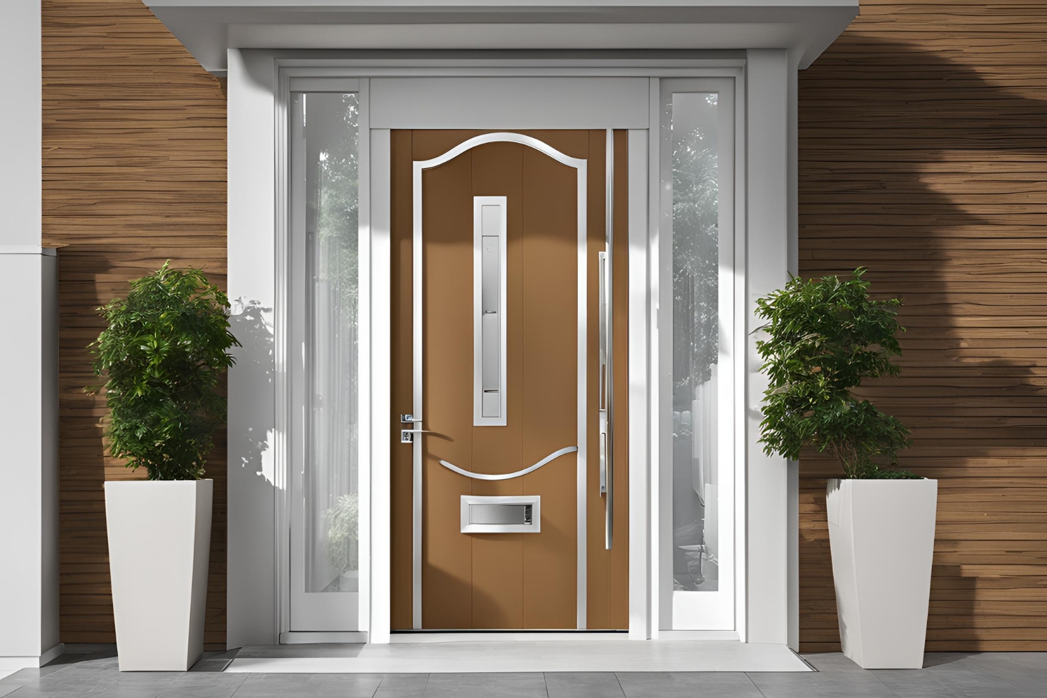 white light brown laminate double door design