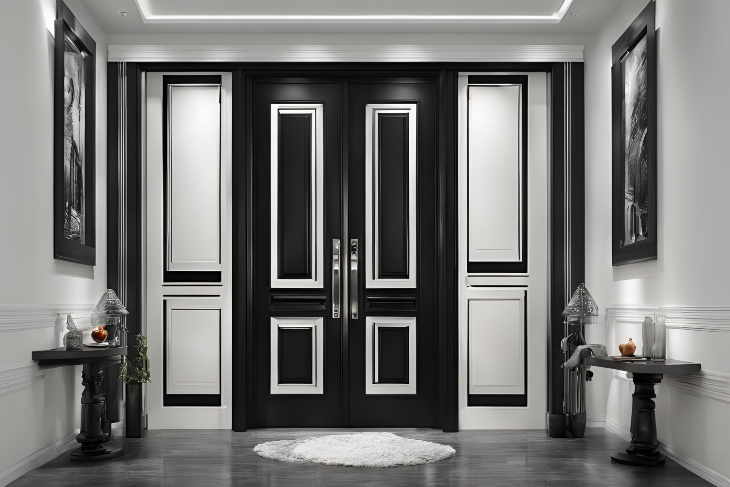 black and white laminate