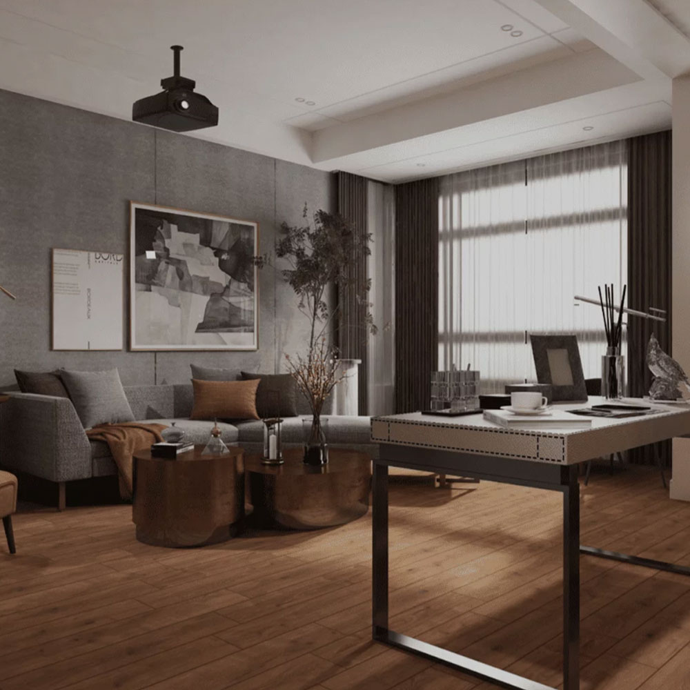 Grey laminates for living room design