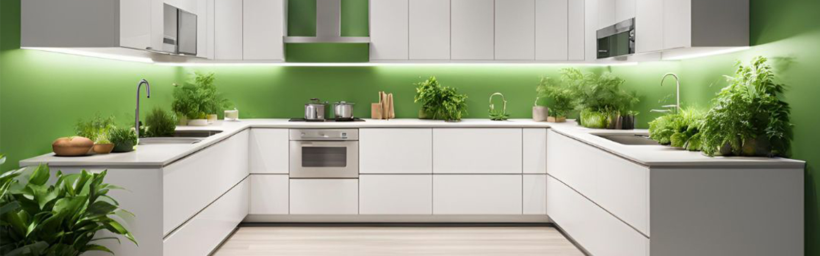 U shape kitchen design