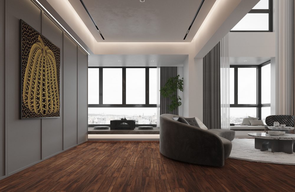 brown wooden floor