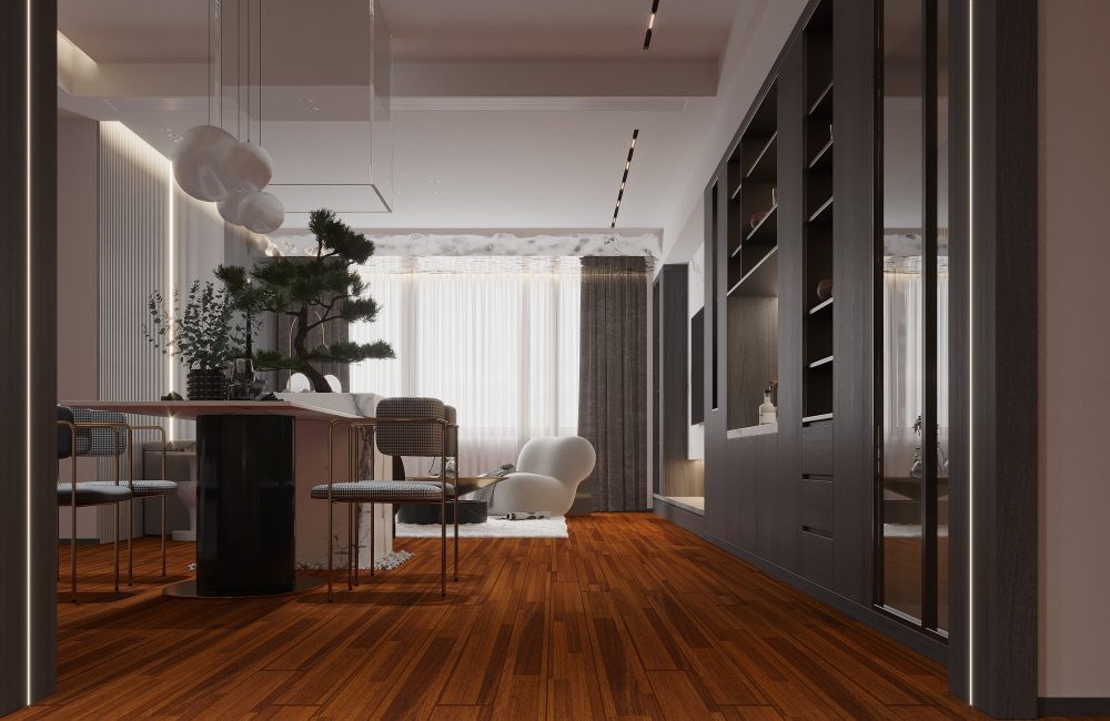 Red Pergo wooden floor