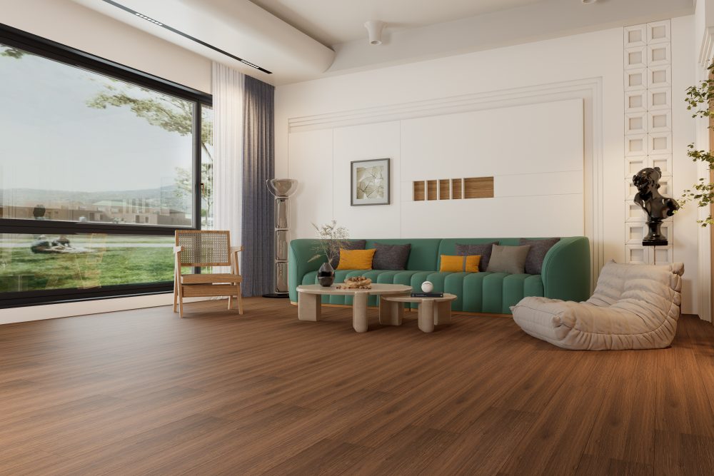 brown wooden floor