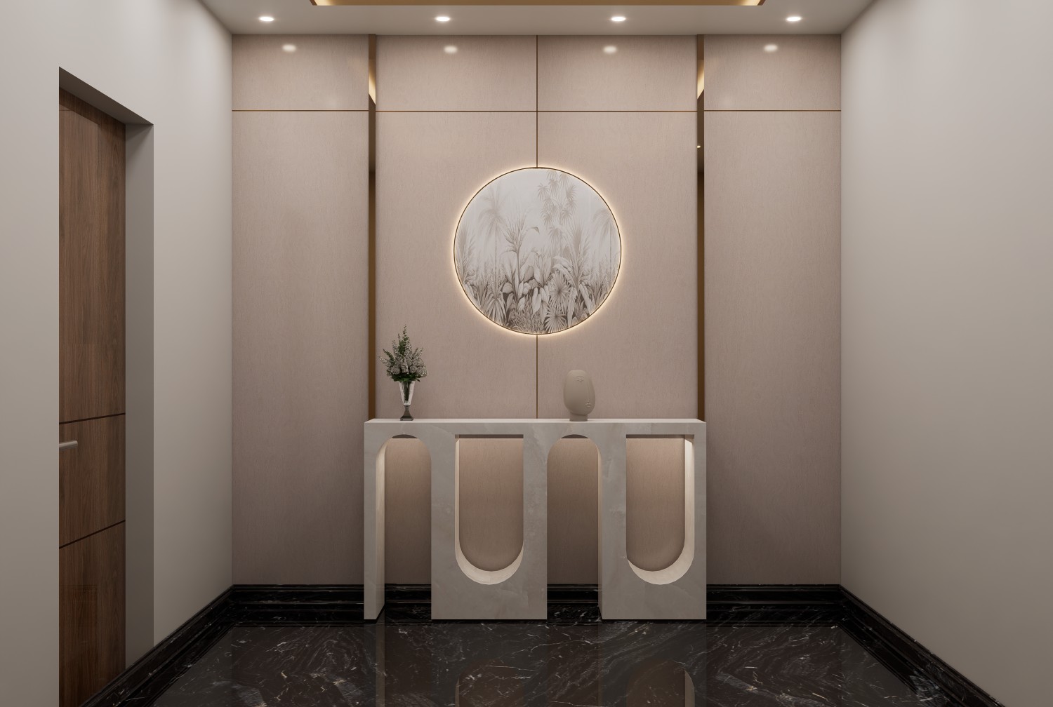 marble laminates for colonial foyer design