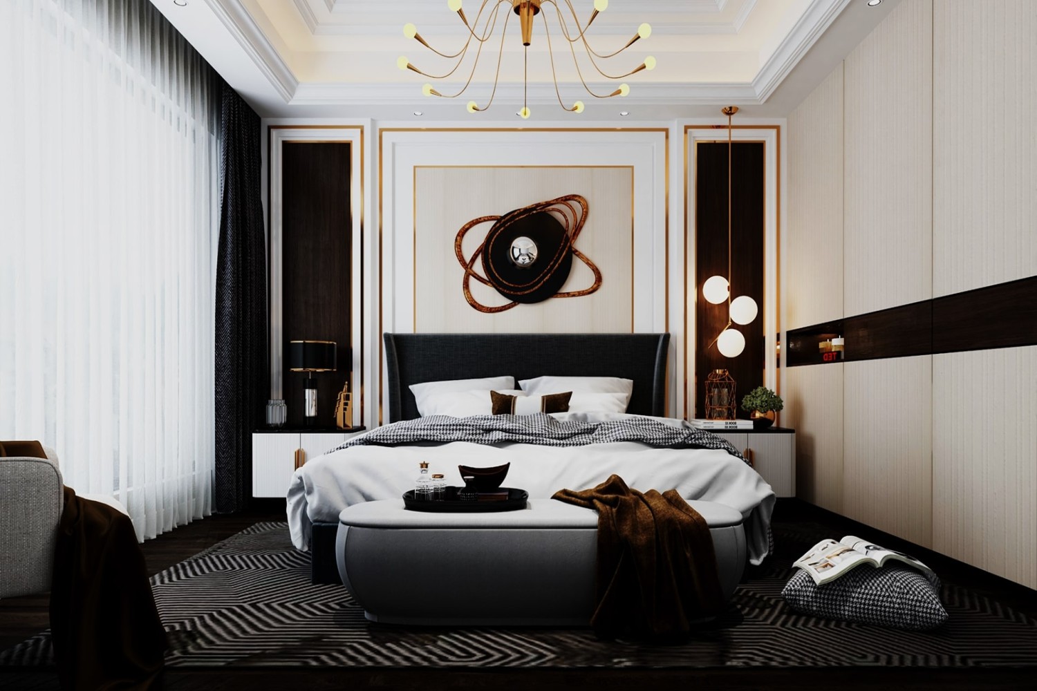 luxury laminate wardrobe design for bedroom