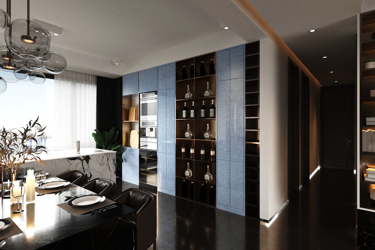 Marble laminates for dinning room design