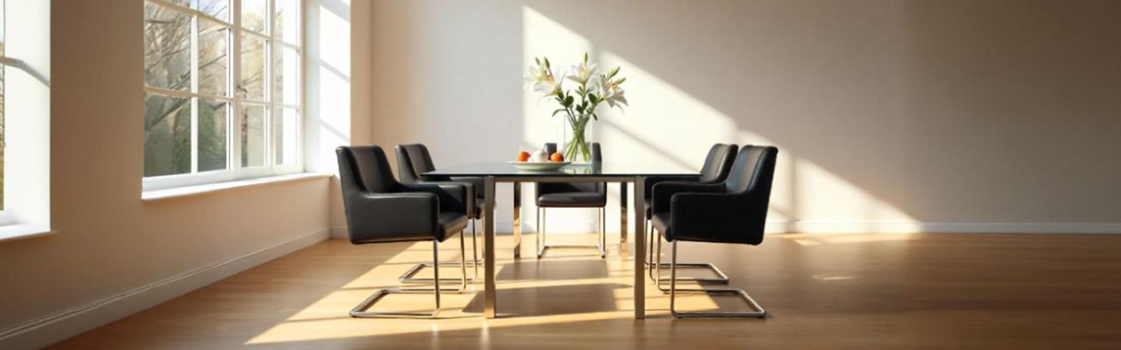 Black laminates for dinning room design
