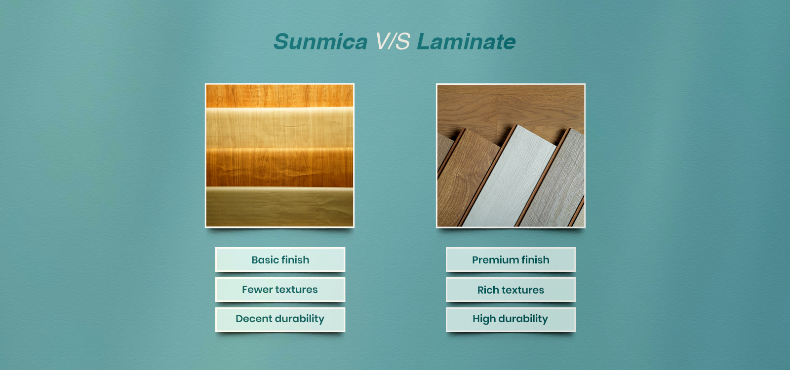 Sunmica vs laminate sheets comparison for interiors