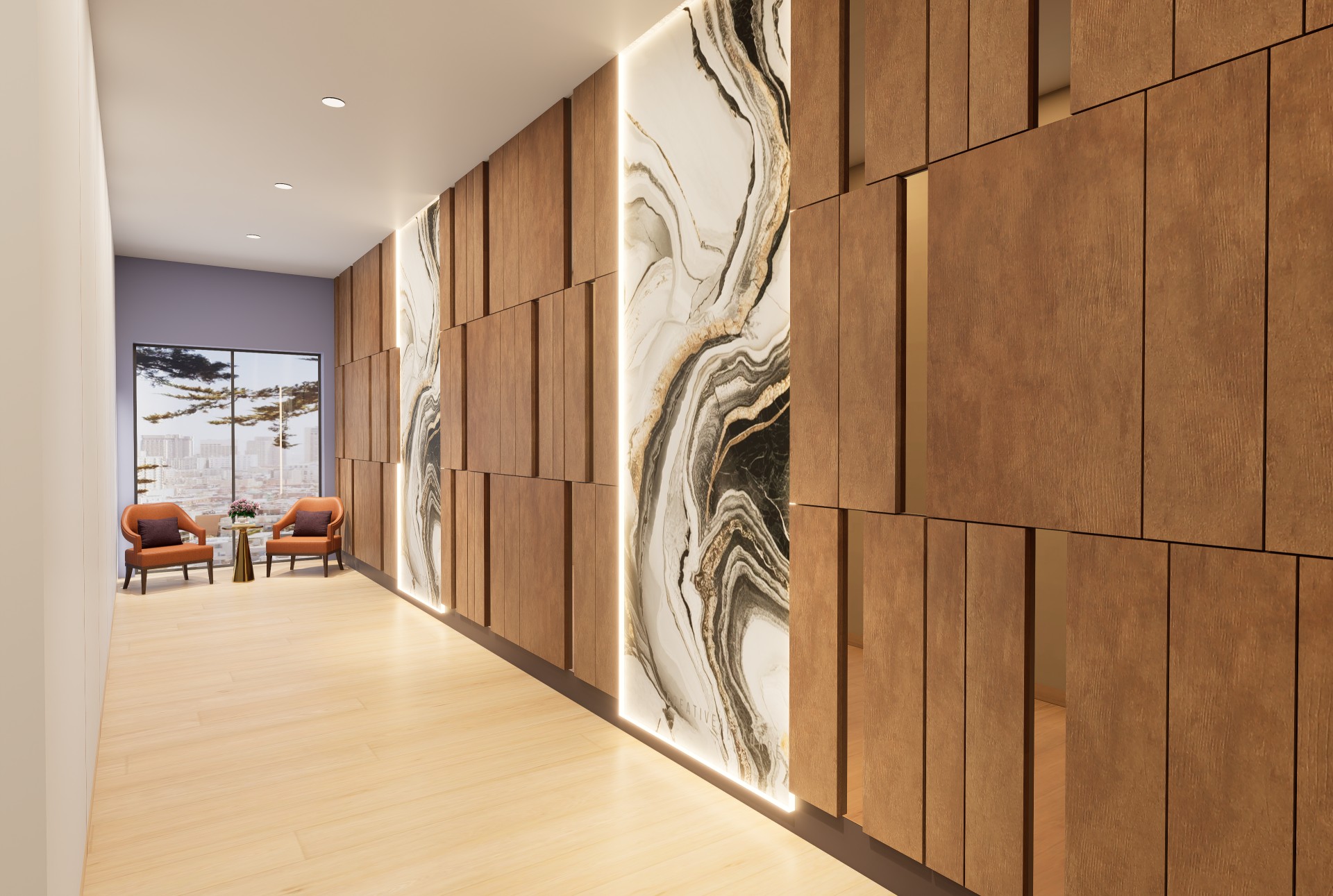 Minimalist Yet Luxurious Hallway Interiors in Matt and Textured Finishes