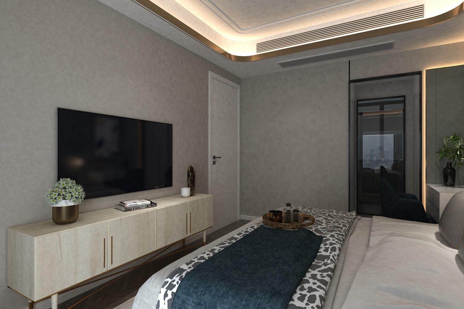 master deep color bedroom door design