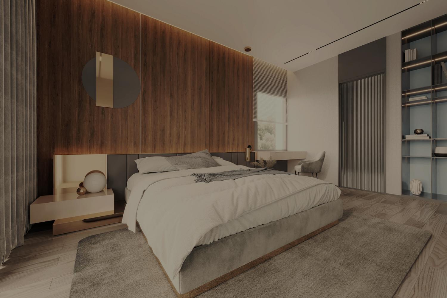wood matt laminate bedroom door design