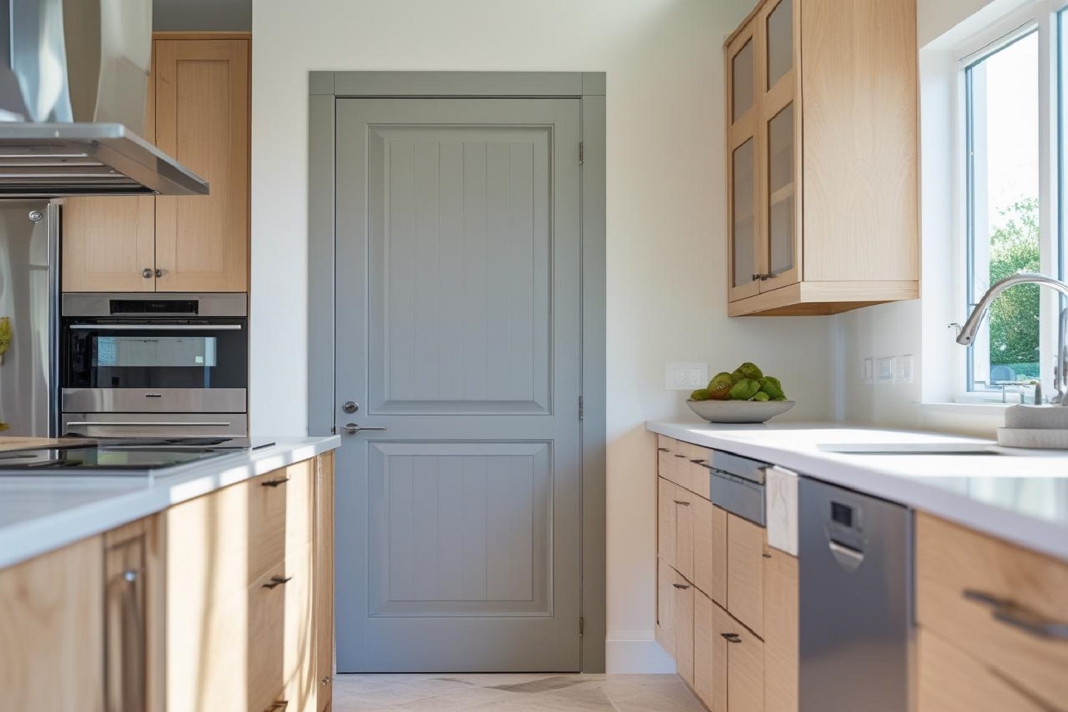 Modular Kitchen Door Designs with Glossy Laminates and Sleek Handles