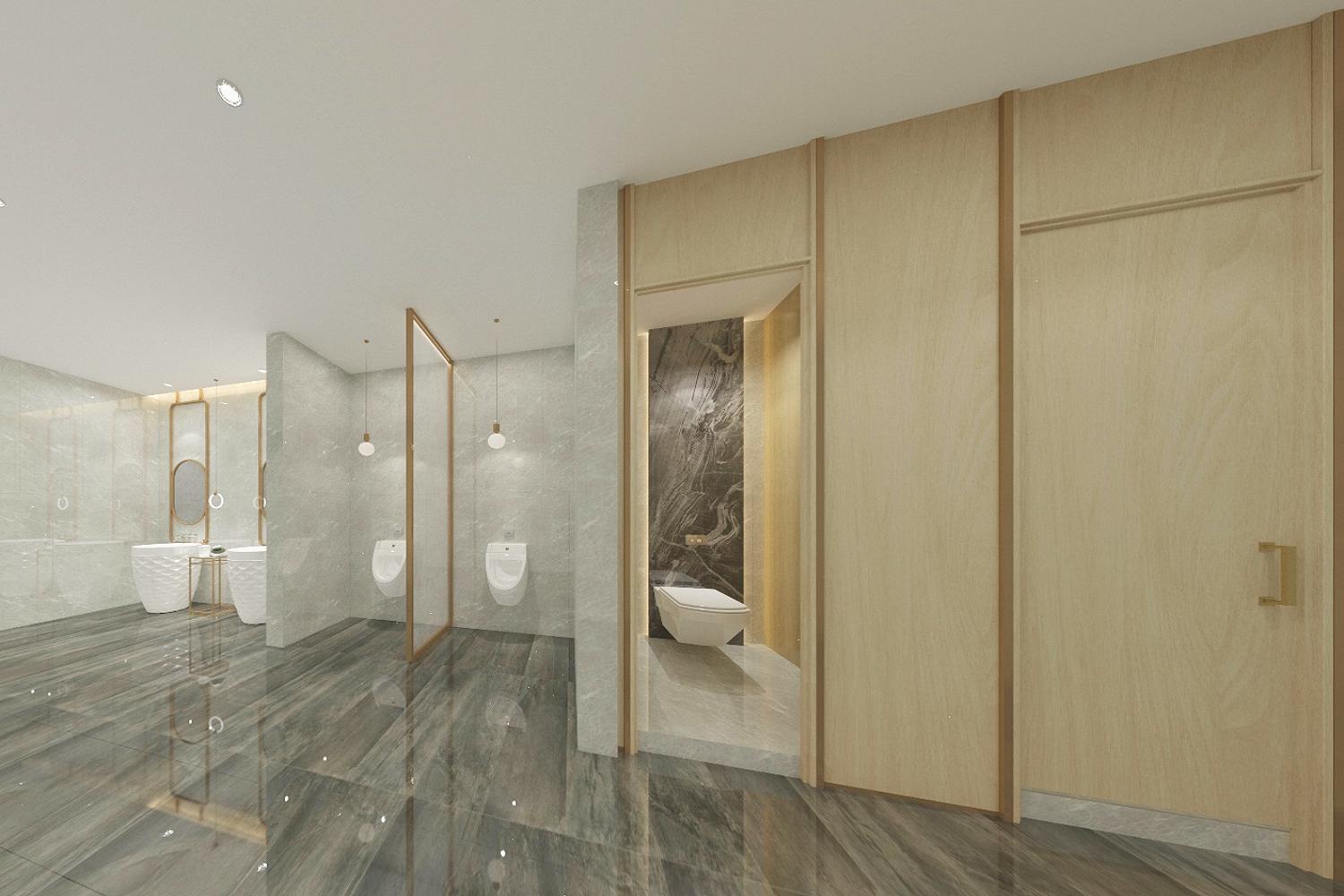 Trendy Bathroom Design Door Styles in Dual-Tone Finishes