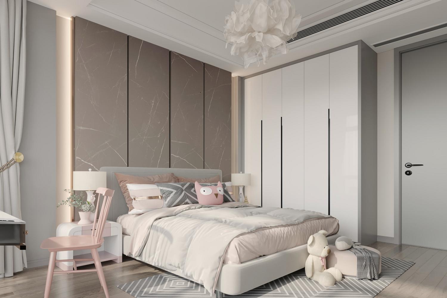 Smart Small Room Wardrobe Design Ideas with Sliding Doors in Oak and White