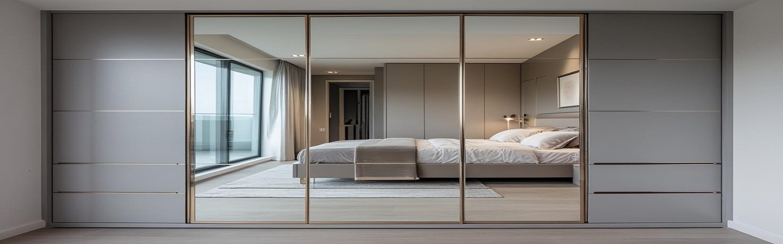 Bedroom Wardrobe Mirror Designs with Premium Laminate Finishes