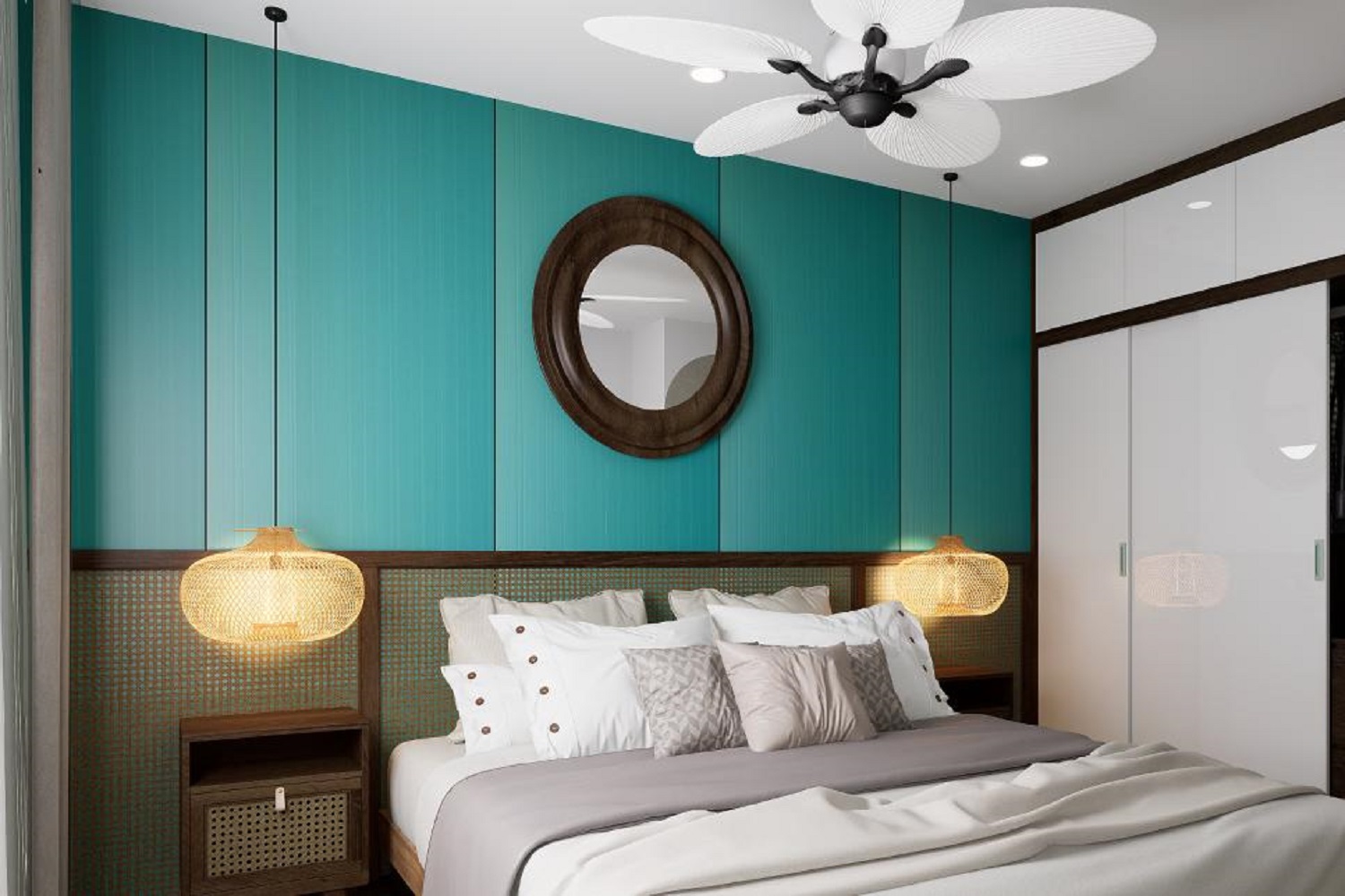 White Double Door Wardrobes for a Clean Aesthetic