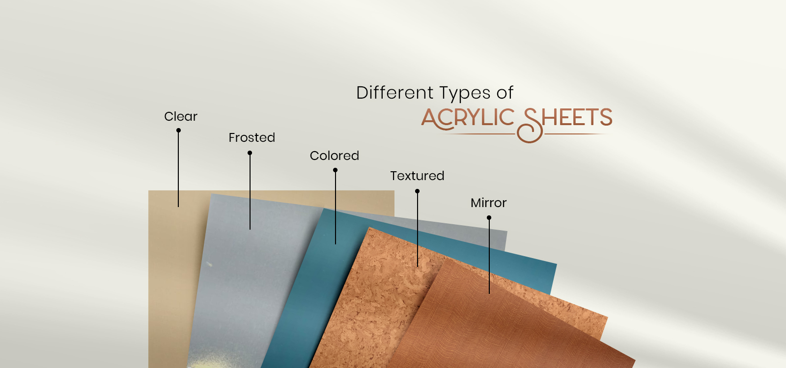 Different Types of Acrylic Sheets -Clear, Frosted, Colored, Textured, Mirror