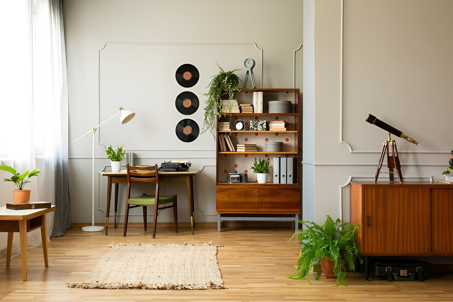 Brown Wooden Book Rack Designs for Warm Interiors