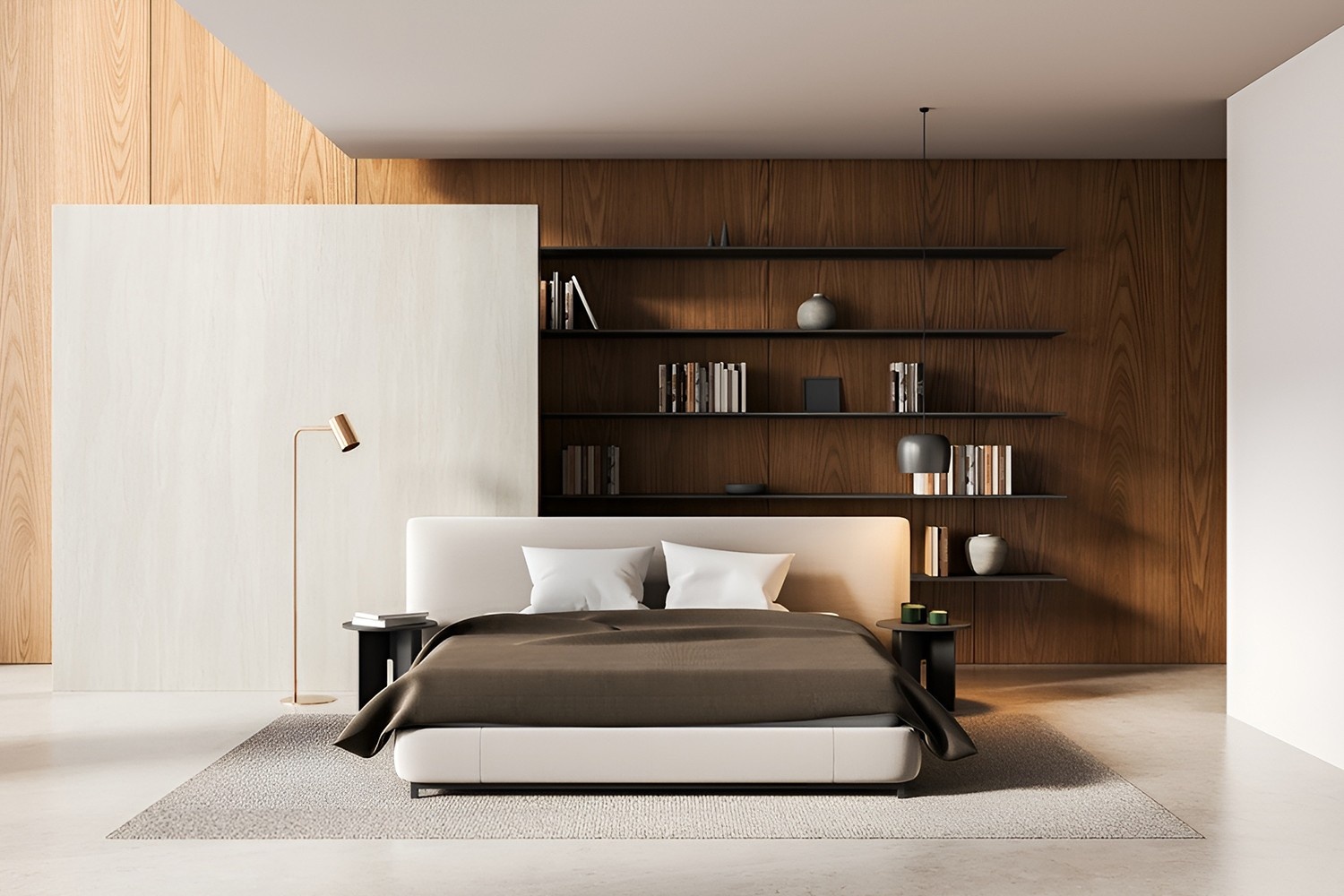 Dark Brown Wooden Furniture Designs for Guest Rooms