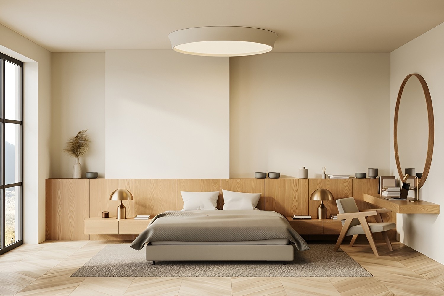 Simple Brown Laminate Guest Bedroom Furniture Ideas